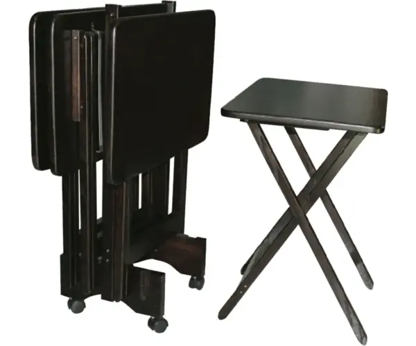 TV Trays With Storage Rack
