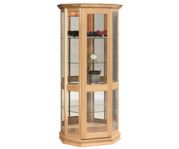Angled Picture Frame With Sliding Door Curio
